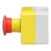 Picture of Harmony XALD XALK, Control station, plastic, yellow lid, 1 red mushroom push button 40mm, turn to release, 1NC