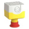 Picture of Harmony XALD XALK, Control station, plastic, yellow, 1 red mushroom head push button Ø40, emergency stop push-pull 1 NC, unmarked