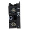 Picture of Contact block, Harmony XAC, single contact, spring return, 1 speed, front mounting, screw clamp terminal, 1NO