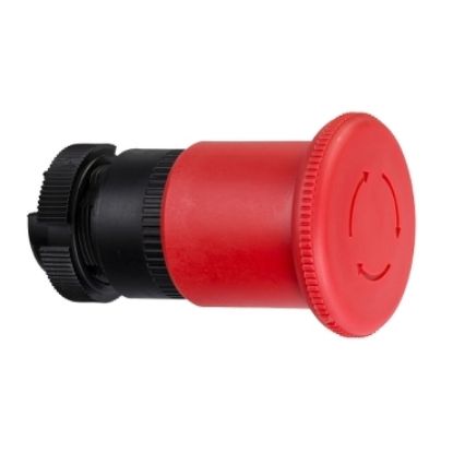 Picture of Head for emergency switching off push button, Harmony XAC, red mushroom 40mm, latching turn to release, unmarked