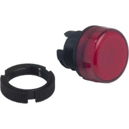 Picture of Head for pilot light, Harmony XAC, for incandescent bulb, plastic, red cap, 22mm