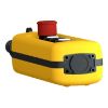 Picture of Pendant control station, Harmony XAC, plastic, yellow, 4 push buttons with NO+NC, 1 emergency stop NC