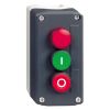 Picture of Harmony XALD XALK, Control station, plastic, dark grey, 1 red pilot light/1 green flush I/1 red flush O push buttons, Ø22 , spring return