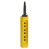 Picture of Empty pendant control station, Harmony XAC, plastic, yellow, 6 cut outs, for cable 10...22mm