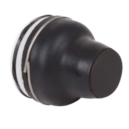 Picture of Head for push button, Harmony XAC, plastic, black, booted, operating travel 4mm, 25...+ 70 degree C