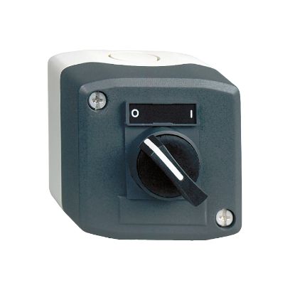 Picture of Harmony XALD XALK, Control station, plastic, dark grey lid, 1 selector switch, standard handle 22mm, 1NO