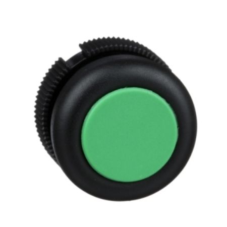 Picture of Head for push button, Harmony XAC, plastic, green, booted, spring return