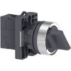 Picture of Complete selector switch, Easy Harmony XA2, plastic, black, 22mm, 2 positions, stay put, 1NO