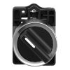Picture of Complete selector switch, Easy Harmony XA2, plastic, black, 22mm, 2 positions, stay put, 1NO