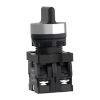 Picture of Complete selector switch, Easy Harmony XA2, plastic, black, 22mm, 3 positions, stay put, 2NO