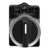 Picture of Complete selector switch, Easy Harmony XA2, plastic, black, 22mm, 3 positions, stay put, 2NO