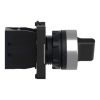 Picture of Complete selector switch, Easy Harmony XA2, plastic, black, 22mm, 2 positions, spring return from right to left, 1NO