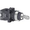 Picture of Complete selector switch, Easy Harmony XA2, plastic, black, 22mm, key 455, 3 positions, key withdrawal in any position, stay put, 2NO