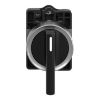 Picture of Complete selector switch, Easy Harmony XA2, plastic, black, 22mm, long handle, 3 positions, stay put, 2NO