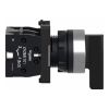 Picture of Complete selector switch, Easy Harmony XA2, plastic, black, 22mm, long handle, 3 positions, stay put, 2NO