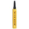 Picture of Empty pendant control station, Harmony XAC, plastic, yellow, 8 cut outs, for cable 10...22mm