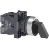 Picture of Complete selector switch, Easy Harmony XA2, plastic, black, 22mm, long handle, 3 positions, spring return to center, 2NO