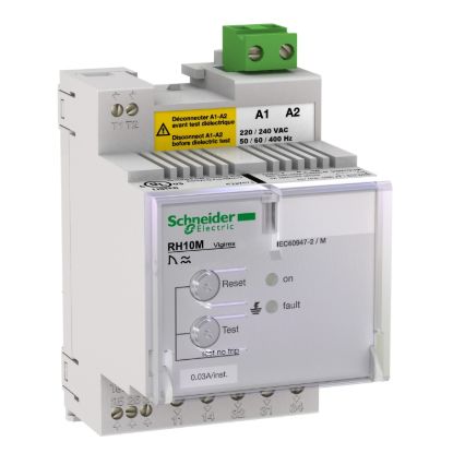 Picture of Residual current protection relay, VigiPacT RH10M, 1A, 220/240VAC 50/60Hz, DIN rail mounting