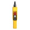 Picture of Pendant control station, Harmony XAC, plastic, yellow, pistol grip, 2 booted push buttons with NO + NC, 1 emergency stop NC