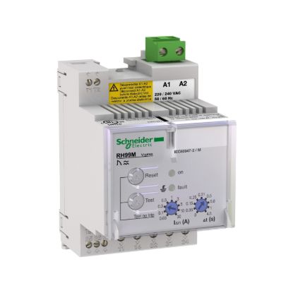 Picture of Residual current monitoring relay, VigiPacT RH99M, 30mA-30A, 110/130VAC 50/60Hz, DIN rail mounting