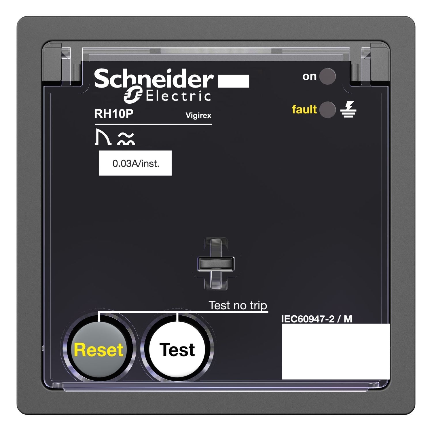 Picture of Residual current protection relay, VigiPacT RH10P, 300mA, 12/24VAC 50/60Hz, 12/48VDC, front panel mounting