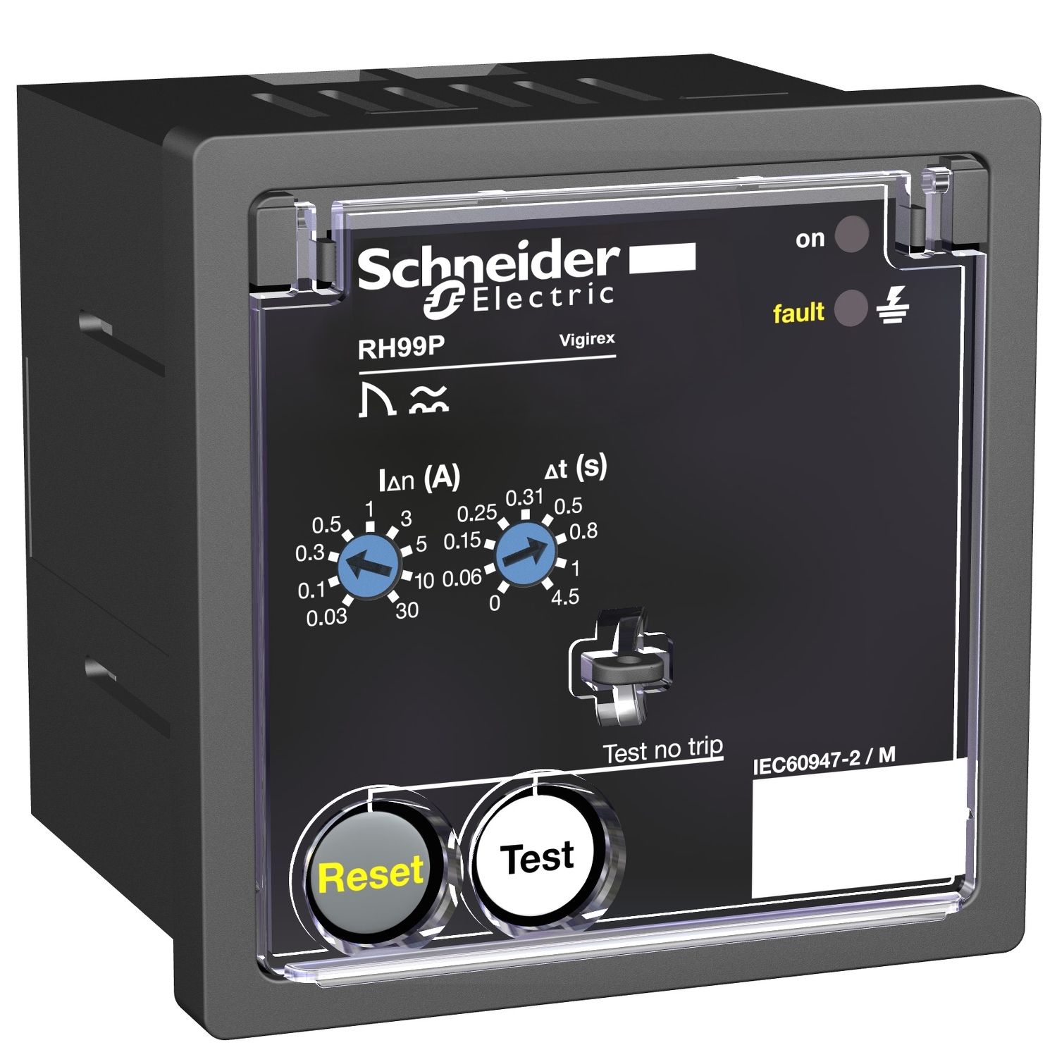 Picture of Residual current protection relay, VigiPacT RH99P, 30mA-30A, 380/415VAC 50/60Hz, front panel mounting