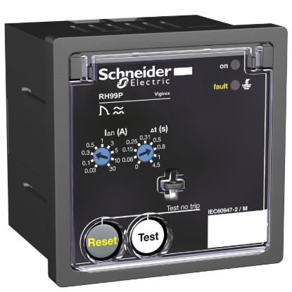 Picture of Residual current protection relay, VigiPacT RH99P, 30mA-30A, 380/415VAC 50/60Hz, front panel mounting