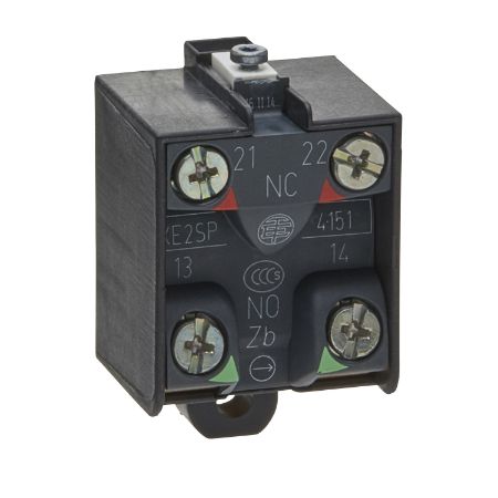 Picture of Contact Block, Harmony XPE, Preventa Safety detection, 1 step or 2 step switch, 1NO + 1NC
