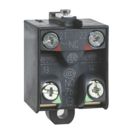 Picture of Contact Block, Harmony XPE, Preventa Safety detection, 2 step switch, 1NO + 1NC