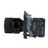 Picture of Selector switch, Harmony XB4, metal, black, 22mm, 2 positions, stay put, 1NO