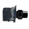 Picture of Selector switch, Harmony XB4, metal, black, 22mm, 2 positions, stay put, 1NO+1NC