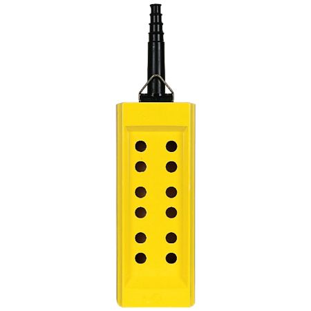Picture of Pendant control station, Harmony XAC, empty, plastic, yellow, 12 cut-outs, 2 columns, cable 10…22mm