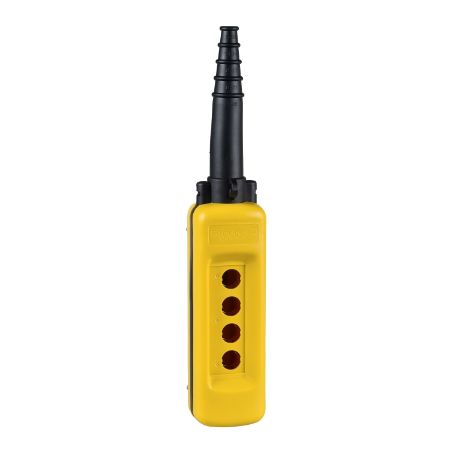 Picture of Empty pendant control station, Harmony XAC, plastic, yellow, 4 cut outs
