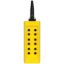 Picture of Empty pendant control station, Harmony XAC, plastic, yellow, 12 cut outs,for cable 10…22mm