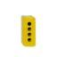 Picture of Harmony XALD XALK, Empty control station, plastic, yellow, 4 cut-outs, unmarked