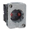 Picture of Contact block, Harmony XAC, single contact, spring return, front mounting, 40mm horizontal, 30mm vertical fixing centres, 2NC
