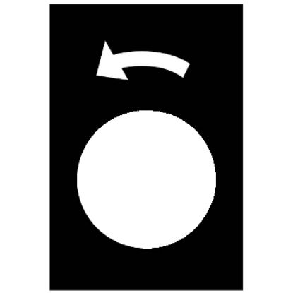 Picture of Marked legend, Harmony XAC, legend, 30x40mm, black, slew left, slow