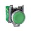 Picture of Harmony XB5R, Wireless and batteryless transmitter, push button, metal, green, 22mm, spring return
