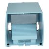 Picture of Single foot switch, Harmony XPE, metal, blue, with cover, trigger mechanism, 1 step, 2 contacts 1NC+NO, IP66
