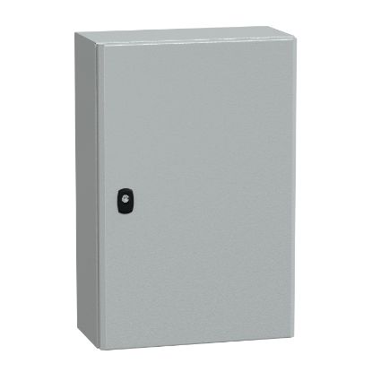 Picture of Spacial, Wall mounted steel enclosure, Spacial S3D, plain door, with mounting plate, 600x400x200mm, IP66, IK10