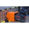Picture of Single foot switch, Harmony XPE, metal, orange, with cover, 1 step, 1 contact 1NC+NO, IP66