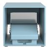 Picture of Single foot switch, Harmony XPE, metal, blue, with cover, trigger mechanism, 1 step, 1 contact 1NC+NO, IP66