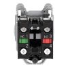 Picture of Selector switch flush mounted, Harmony XB4, metal, black, 30mm, 2 positions, stay put, 1NO+1NC