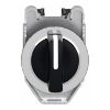 Picture of Selector switch flush mounted, Harmony XB4, metal, black, 30mm, 3 positions, stay put, 2NO