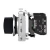 Picture of Selector switch flush mounted, Harmony XB4, metal, black, 30mm, 3 positions, stay put, 2NO