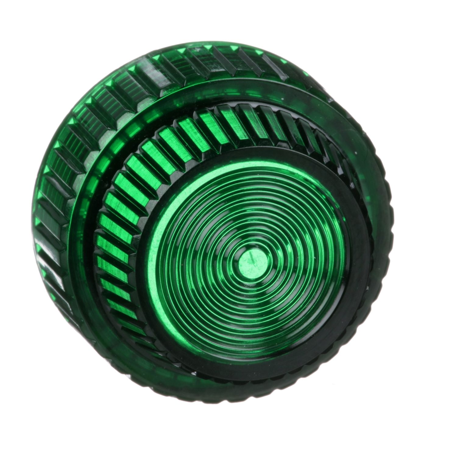Picture of Lens, Harmony 9001K, Harmony 9001SK, polycarbonate, fresnel, green, grooved lens, 30mm, for pilot light