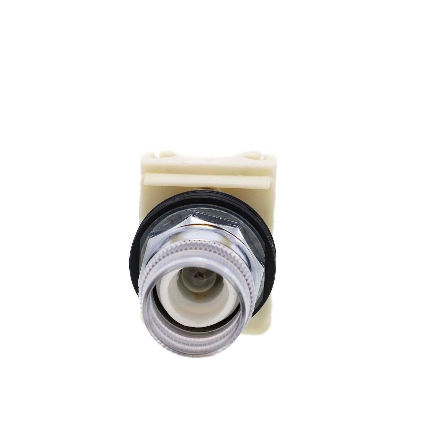 Picture of Illuminated push button, Harmony 9001K, metal, plastic guard flush, without cap, 30mm, spring return, 110...120V