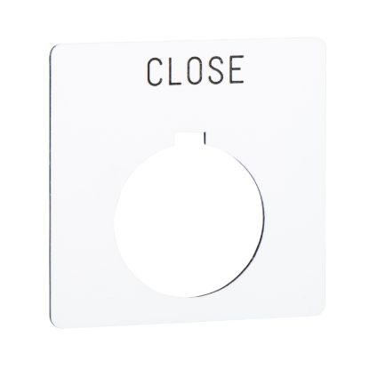 Picture of Legend, Harmony 9001K, Harmony 9001SK, 30mm, plastic, white with black letters, 57mm square, marking CLOSE