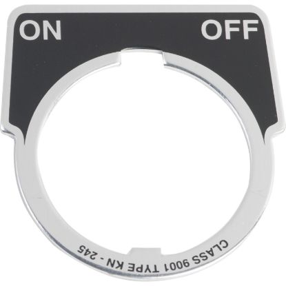 Picture of Legend, Harmony 9001K, Harmony 9001SK, 30mm, aluminium, black with silver letters, 40x43mm, marking ON-OFF