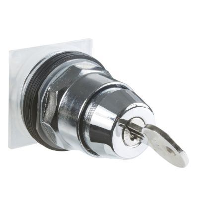 Picture of Head for key selector switch, Harmony 9001K, metal, key switch, 30mm, key E10, 3 positions,stay put